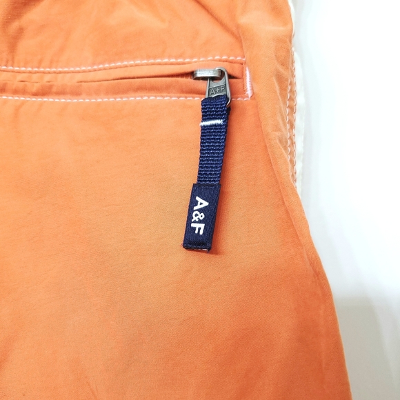 Abercrombie & Fitch VTG Board Shorts Men's Size Medium Cargo Orange - Picture 6 of 6